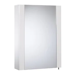 Tavistock Detail Single Door Mirror Cabinet - Gloss White