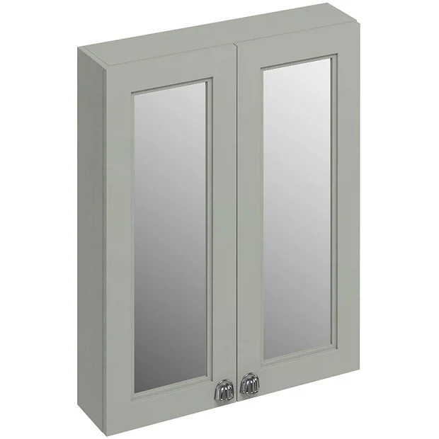 Burlington 60 2-Door Mirror Cabinet - Dark Olive 4 Burlington 60 2-Door Mirror Cabinet - Dark Olive - Image 2