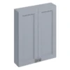 Burlington 60 2-Door Wall Unit - Classic Grey -Bathroom Furniture f6wg l