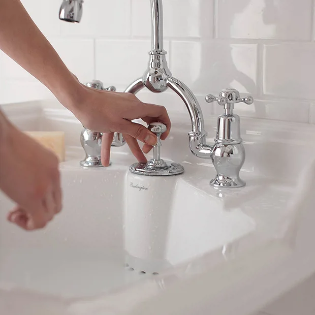 Burlington 65 2-Drawer Vanity Unit & Classic Invisible Overflow/Waste Basin (Sand - 2 Tap Hole) 3 Burlington 65 2-Drawer Vanity Unit & Classic Invisible Overflow/Waste Basin (Sand - 2 Tap Hole)