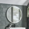 Roper Rhodes Frame 800mm LED Illuminated Round Mirror - Gloss White 2 Roper Rhodes Frame 800mm LED Illuminated Round Mirror - Gloss White -Bathroom Furniture fr60rg d1