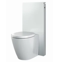 Geberit - Monolith WC Unit & Cistern For Floorstanding WC's - White/Aluminium -Bathroom Furniture geberitmonolithwcunitcisternforfloorstandingwcswhited1