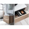Crosswater Glide II Wall Hung Countertop Vanity Unit - Windsor Oak With Marble Worktop -Bathroom Furniture gl2marwo d2