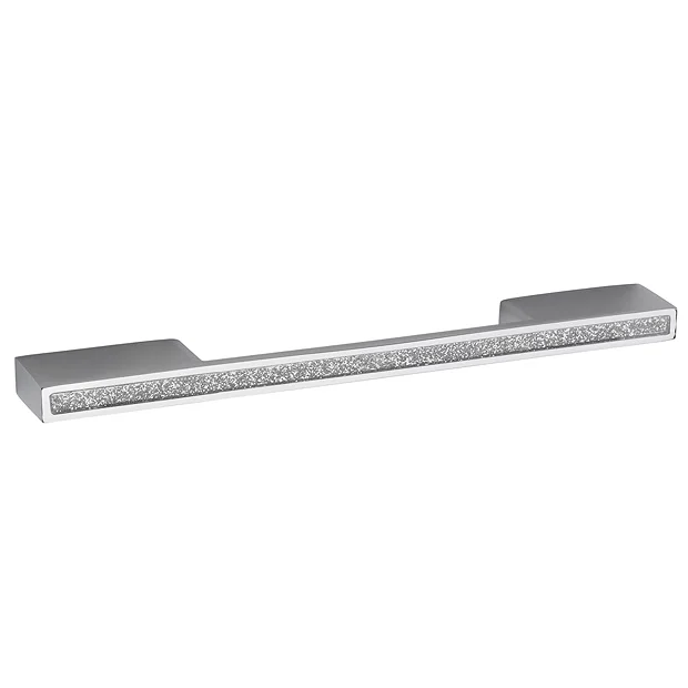 1 X Hudson Reed Sparkle Chrome Furniture Handle (200 X 25mm) 4 1 X Hudson Reed Sparkle Chrome Furniture Handle (200 X 25mm) - Image 2