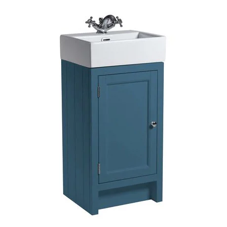 Roper Rhodes Hampton Cloakroom Unit & Basin - Derwent Blue 3 Roper Rhodes Hampton Cloakroom Unit & Basin - Derwent Blue