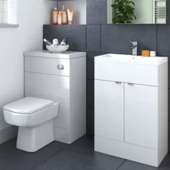 Hudson Reed 500x355mm Gloss White Full Depth WC Unit -Bathroom Furniture hudsonreed500x355mmglosswhitefulldepthwcunitd1