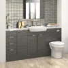 Hudson Reed 600x355mm Black Full Depth Vanity Unit -Bathroom Furniture hudsonreed600x355mmhaciendablackfulldepthvanityunit d2