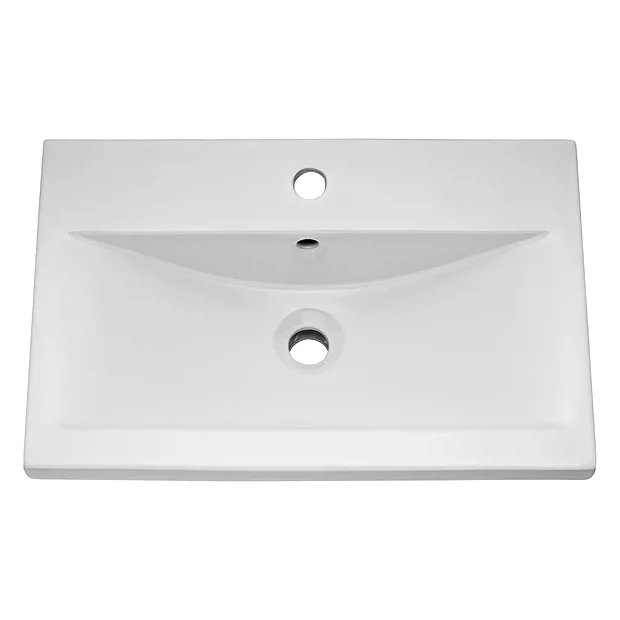 Haywood 500mm Gloss Grey / Driftwood 2 Drawer Vanity Unit With Open Shelf + Ceramic Basin 3 Haywood 500mm Gloss Grey / Driftwood 2 Drawer Vanity Unit With Open Shelf + Ceramic Basin