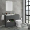 Haywood 500mm Gloss Grey WC Unit Only -Bathroom Furniture hygwc5 d2
