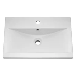 Arezzo Senza 500mm Matt Black / Vicenza Oak Wall Hung Vanity Unit With Open Shelf + Ceramic Basin 7 Arezzo Senza 500mm Matt Black / Vicenza Oak Wall Hung Vanity Unit With Open Shelf + Ceramic Basin -Bathroom Furniture hywwh5 d1