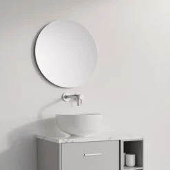 Crosswater Infinity 500mm Round Non-Lit Mirror -Bathroom Furniture if5050 d2