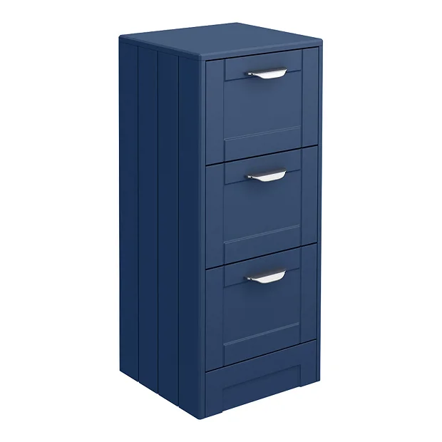 Keswick Blue 350mm Traditional 3 Drawer Storage Unit 4 Keswick Blue 350mm Traditional 3 Drawer Storage Unit - Image 2