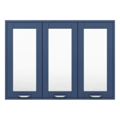 Keswick Blue 900mm Traditional Wall Hung 3 Door Mirror Cabinet 9 Keswick Blue 900mm Traditional Wall Hung 3 Door Mirror Cabinet -Bathroom Furniture kesblu3dm d2