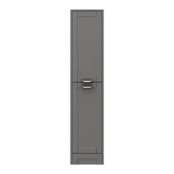Keswick Grey 1400mm Traditional Floorstanding Tall Storage Unit -Bathroom Furniture kesgrytb d1