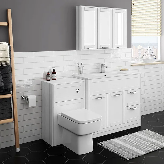 Keswick White 1015mm Traditional Floorstanding Vanity Unit 6 Keswick White 1015mm Traditional Floorstanding Vanity Unit - Image 4