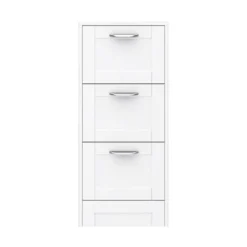 Keswick White 350mm Traditional 3 Drawer Storage Unit -Bathroom Furniture keswht3d d1