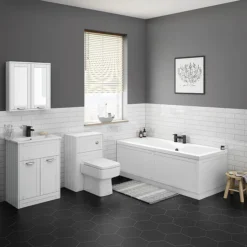 Keswick White 500mm Traditional Toilet Unit With Concealed Cistern 10 Keswick White 500mm Traditional Toilet Unit With Concealed Cistern -Bathroom Furniture keswhtwc detail3
