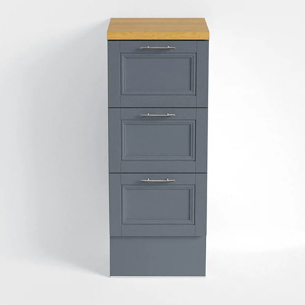 Heritage - Caversham 320mm Drawer Unit With Pewter Handles - Graphite 4 Heritage - Caversham 320mm Drawer Unit With Pewter Handles - Graphite - Image 2