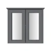 Heritage Caversham Double Door Mirror Wall Cabinet - Graphite