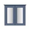 Heritage Caversham Double Door Mirror Wall Cabinet - Maritime Blue -Bathroom Furniture kmbdmwu