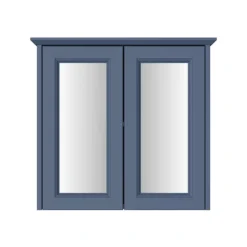Heritage Caversham Double Door Mirror Wall Cabinet - Maritime Blue