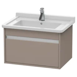 Duravit Ketho 800mm 1-Drawer Wall Mounted Vanity Unit With Starck 3 Basin - Basalt Matt