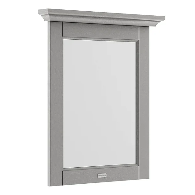 Old London 600mm Flat Mirror - Storm Grey 3 Old London 600mm Flat Mirror - Storm Grey
