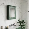 Old London 600mm Mirror Cabinet - Hunter Green