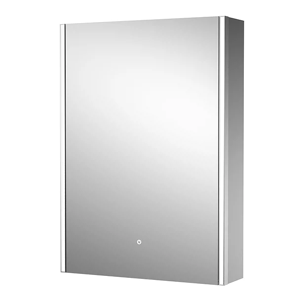 Hudson Reed Meloso 500mm LED Touch Sensor Mirror Cabinet With Shaver Socket 3 Hudson Reed Meloso 500mm LED Touch Sensor Mirror Cabinet With Shaver Socket