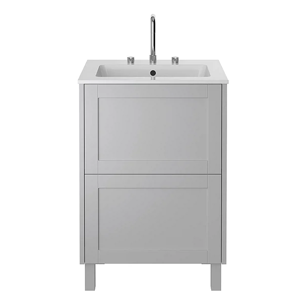 Heritage Lynton Dove Grey 600mm Freestanding Vanity Unit 3 Heritage Lynton Dove Grey 600mm Freestanding Vanity Unit