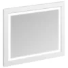 Burlington Framed 90 Mirror With LED Illumination - Matt White