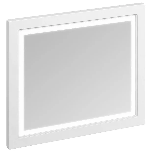 Burlington Framed 90 Mirror With LED Illumination - Matt White 3 Burlington Framed 90 Mirror With LED Illumination - Matt White
