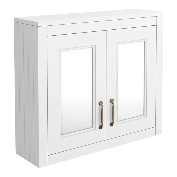 Chatsworth 690mm White 2-Door Mirror Cabinet 6 Chatsworth 690mm White 2-Door Mirror Cabinet - Image 4