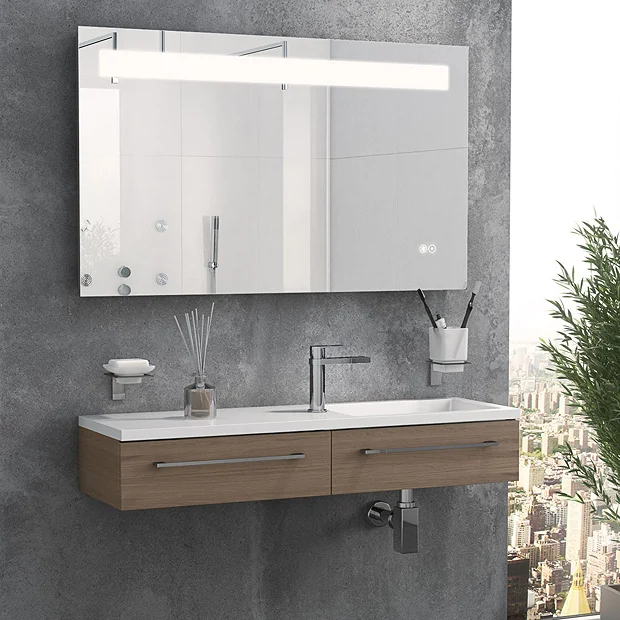 Toreno 1000 X 600mm Landscape LED Back-lit Bluetooth Mirror With Touch Sensor 6 Toreno 1000 X 600mm Landscape LED Back-lit Bluetooth Mirror With Touch Sensor - Image 4