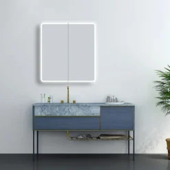 Toreno 700 X 650mm LED Illuminated 2-Door Mirror Cabinet With Motion Sensor, Shaving Socket & Anti-Fog 12 Toreno 700 X 650mm LED Illuminated 2-Door Mirror Cabinet With Motion Sensor, Shaving Socket & Anti-Fog -Bathroom Furniture mir401 d3