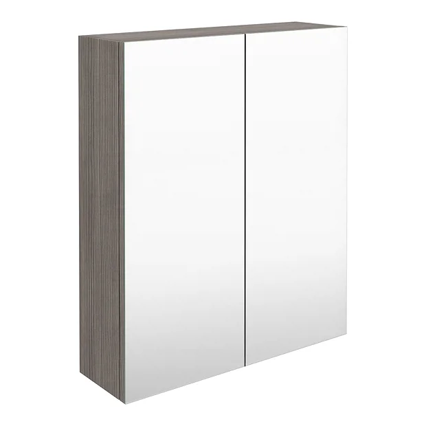 Brooklyn 600mm Grey Avola Bathroom Mirror Cabinet - 2 Door 4 Brooklyn 600mm Grey Avola Bathroom Mirror Cabinet - 2 Door - Image 2