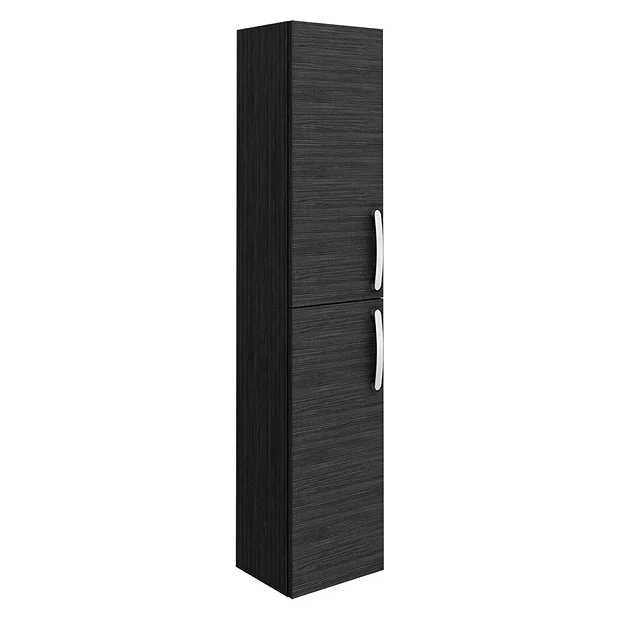 Brooklyn Wall Hung 2 Door Tall Storage Cabinet - Hacienda Black 4 Brooklyn Wall Hung 2 Door Tall Storage Cabinet - Hacienda Black - Image 2