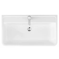 Monza 800 Wall Mounted Vanity Unit Incl. Side Cabinet (Gloss White With Chrome Handles) 8 Monza 800 Wall Mounted Vanity Unit Incl. Side Cabinet (Gloss White With Chrome Handles) -Bathroom Furniture monza800wallmountedvanitypackd1