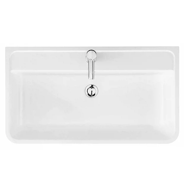 Monza 800 Wall Mounted Vanity Unit Incl. Side Cabinet (Gloss White With Chrome Handles) 5 Monza 800 Wall Mounted Vanity Unit Incl. Side Cabinet (Gloss White With Chrome Handles) - Image 3