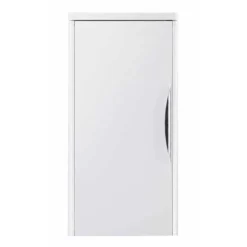 Monza 800 Wall Mounted Vanity Unit Incl. Side Cabinet (Gloss White With Chrome Handles)