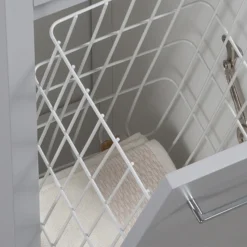 Montrose Dove Grey Laundry Unit With Chrome Handle 7 Montrose Dove Grey Laundry Unit With Chrome Handle -Bathroom Furniture mtlamgcp d1