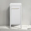 Montrose White Laundry Unit With Brushed Brass Handle -Bathroom Furniture mtlamwbb d3