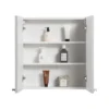 Montrose 600mm Dove Grey Mirrored Cabinet With Chrome Handles