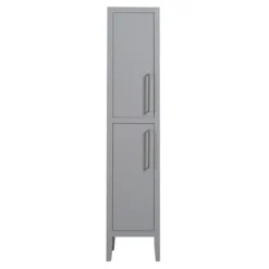 Montrose Dove Grey Tall Storage Unit With Chrome Handles -Bathroom Furniture mtumgcp d1