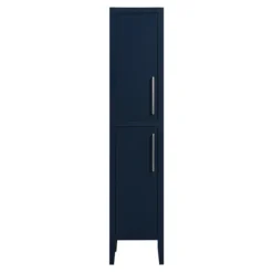 Montrose Indigo Blue Tall Storage Unit With Chrome Handles -Bathroom Furniture mtumicp d1