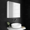Toreno 2-Door Mirror Cabinet (Minimalist White - 617mm Wide) -Bathroom Furniture mv052 d2