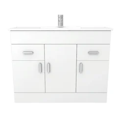 Toreno Vanity Sink With Cabinet - 1000mm Modern High Gloss White 13 Toreno Vanity Sink With Cabinet - 1000mm Modern High Gloss White -Bathroom Furniture mv1000 n d2
