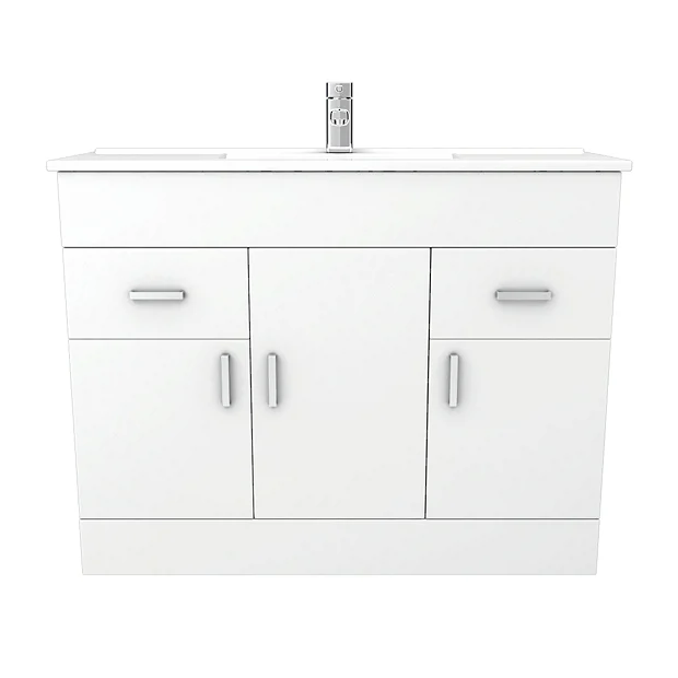 Toreno Vanity Sink With Cabinet - 1000mm Modern High Gloss White 8 Toreno Vanity Sink With Cabinet - 1000mm Modern High Gloss White - Image 6