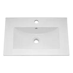 Toreno Small Vanity Sink With Cabinet - 500mm Modern High Gloss White -Bathroom Furniture mv500 detail1