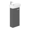 Britton MyHome Cloakroom Floor Standing Vanity Unit - Grey